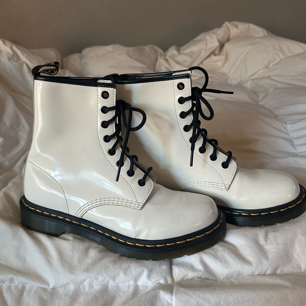 White Dr. Marten Boots